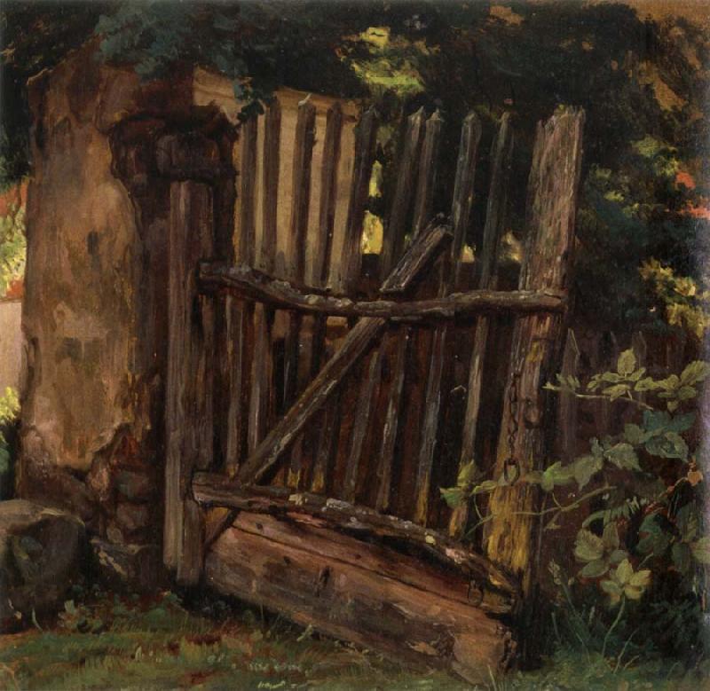 Christian Friedrich Gille Garden Gate Germany oil painting art